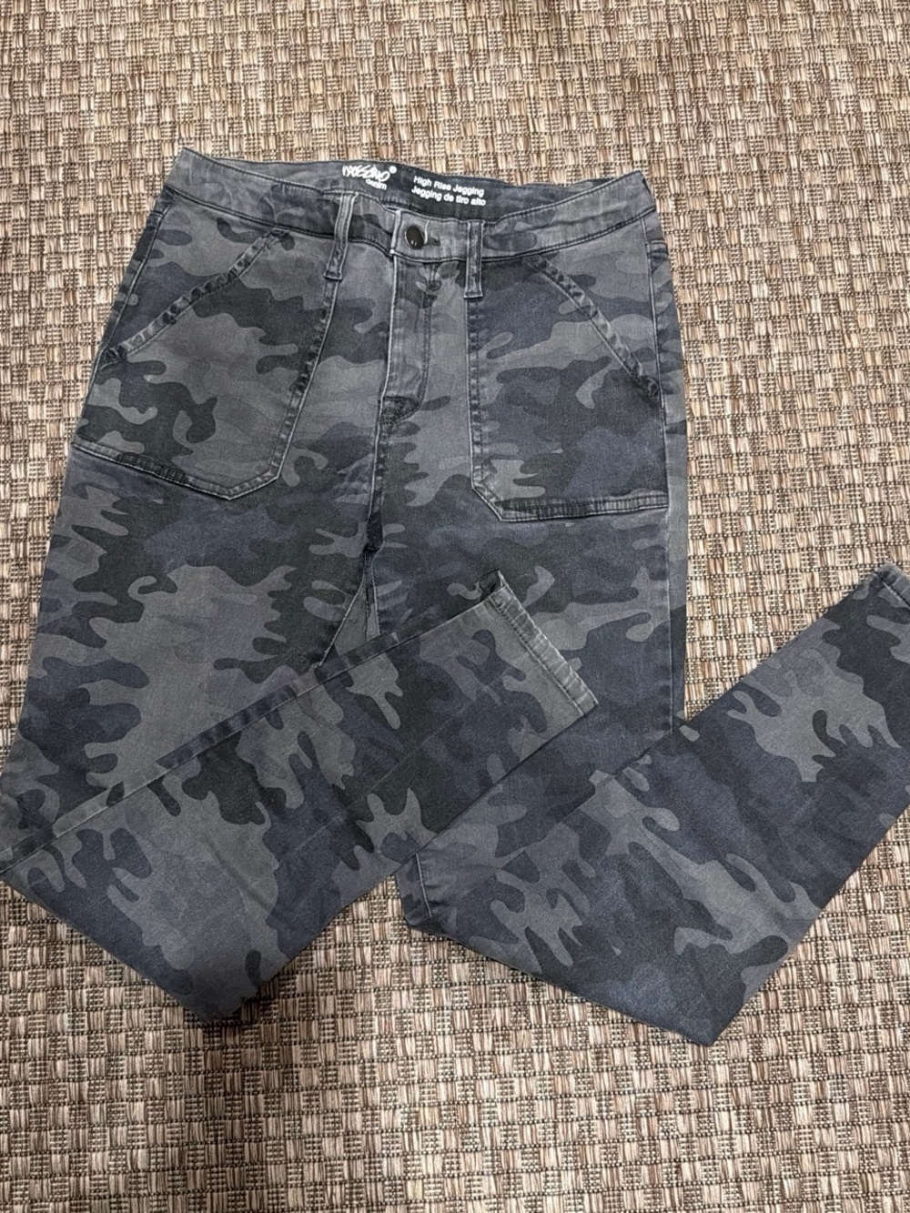 Mossimo Supply Co. Women's Black & Gray Camo High-Rise Jeans